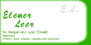elemer leer business card